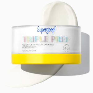 Supergoop! Triple Prep SPF 40 1.7oz - Weightless Multitasking Moisturizer & Broad Spectrum Sunscreen