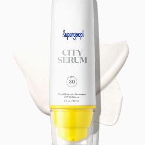 Supergoop! City Sunscreen Serum SPF 30 2oz - Antioxidant-Rich Daily Face Serum with Broad Spectrum UV & Environmental Protection