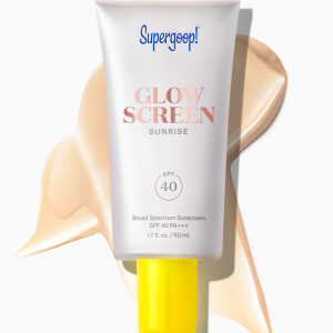 Supergoop! Glowscreen SPF 40 (Sunrise) - Hydrating Glowy Sunscreen & Makeup Primer with Champagne Finish, Broad Spectrum Protection