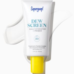 Supergoop! Dewscreen SPF 50 1.7oz - Hydrating Sunscreen & Makeup Primer, Polyglutamic Peptide Complex for All-Day Dewy Finish