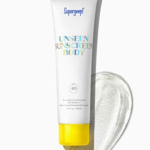 Supergoop! Unseen Sunscreen Body SPF 40 (3.4 oz) - Invisible, Scentless, Water-Resistant Sunscreen for All Skin Types