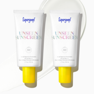 Supergoop! Unseen Sunscreen SPF 50 (1.7 oz) 2-Pack - Award-Winning Invisible Gel Primer + Sunscreen, Water & Sweat Resistant 40 Minutes, Blue Light Protection