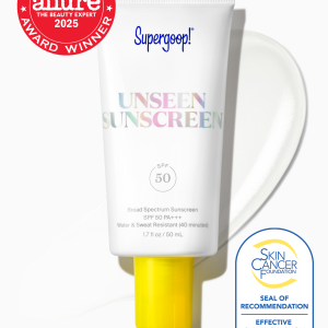 Supergoop! Unseen Sunscreen SPF 50 1.7oz - Award-Winning Invisible Face Sunscreen & Makeup Primer, Non-Comedogenic
