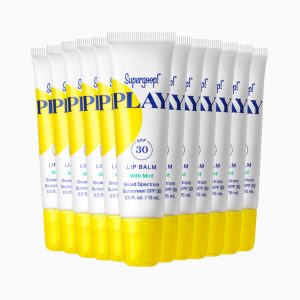 Supergoop! PLAY Lip Balm SPF 30 with Mint 12-Pack Bulk Set - Refreshing, Water & Sweat Resistant Lip Sunscreen